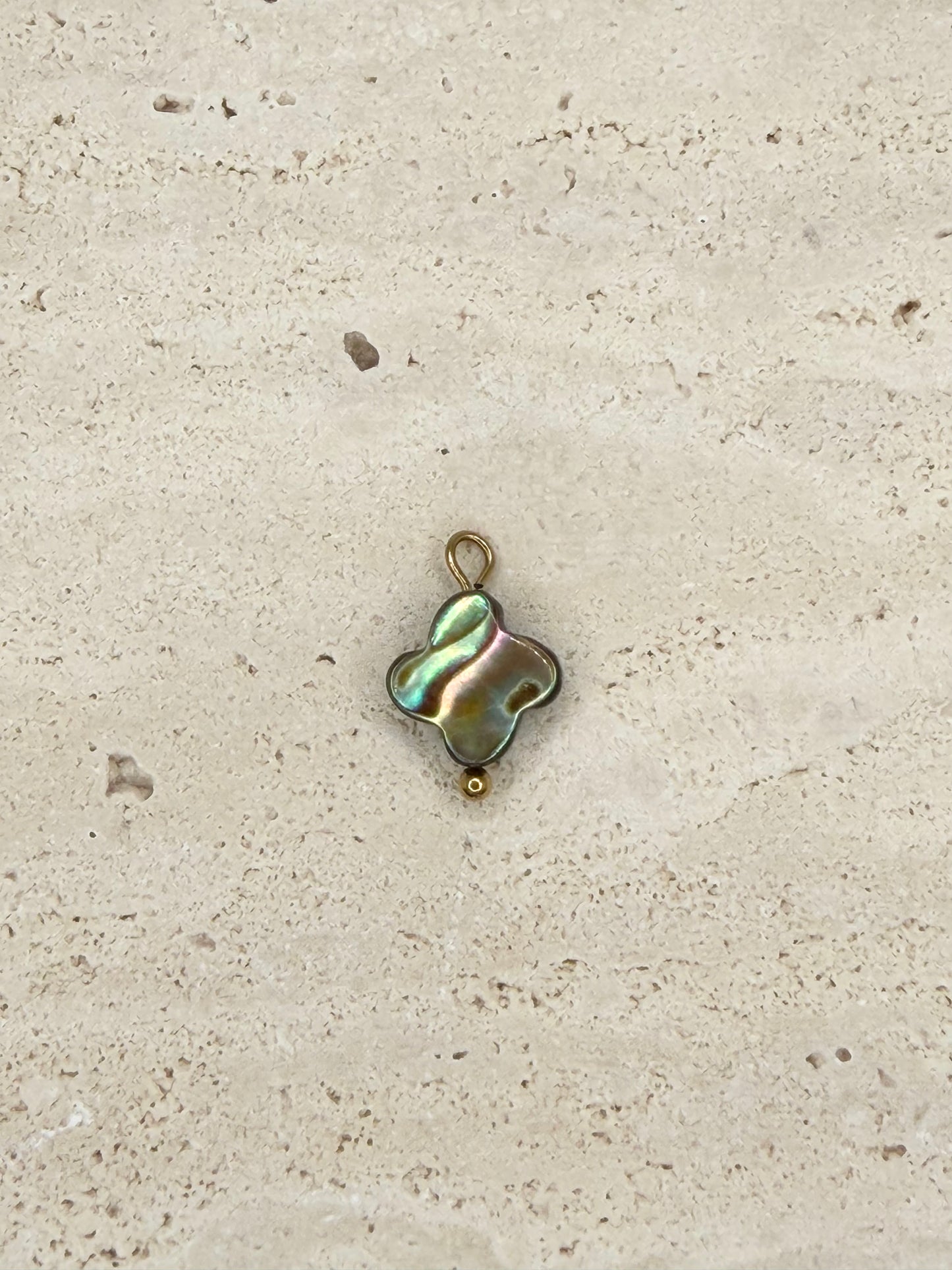 Abalone Shell Clover Charms