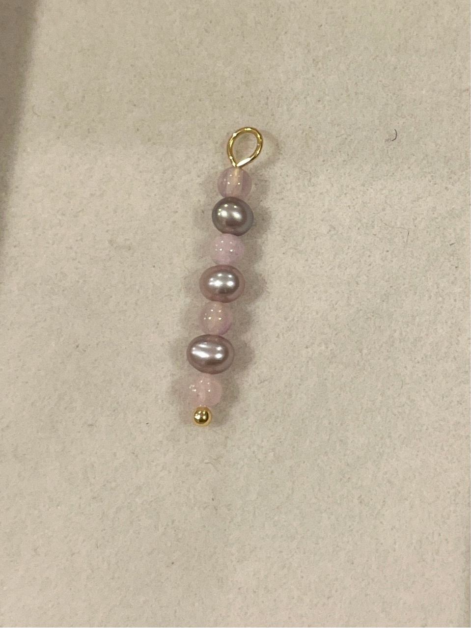 Pearl+Stone Charm