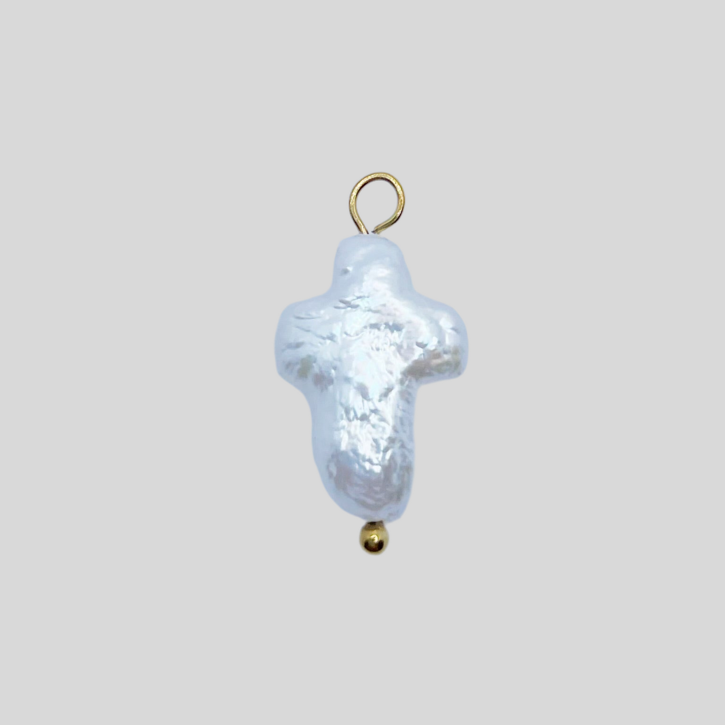 Pearl Cross Charm