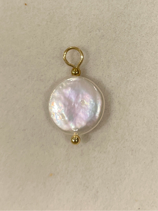 Button Pearl Charm