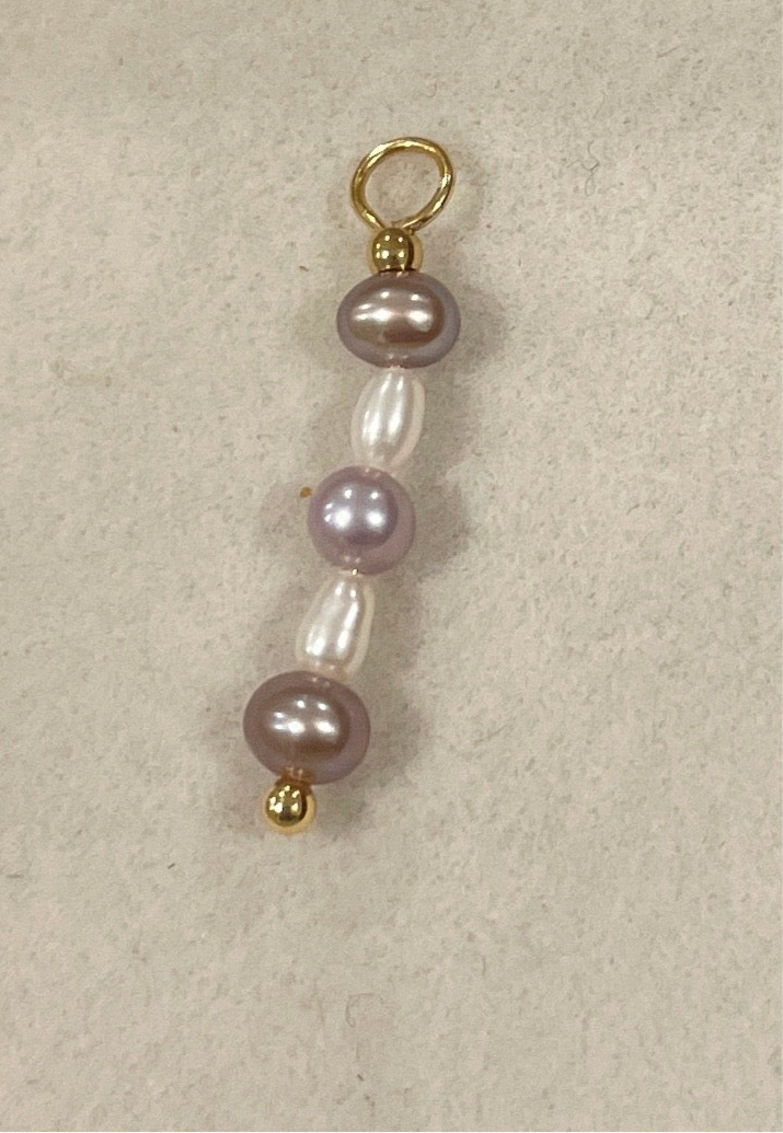 Pearl+Stone Charm