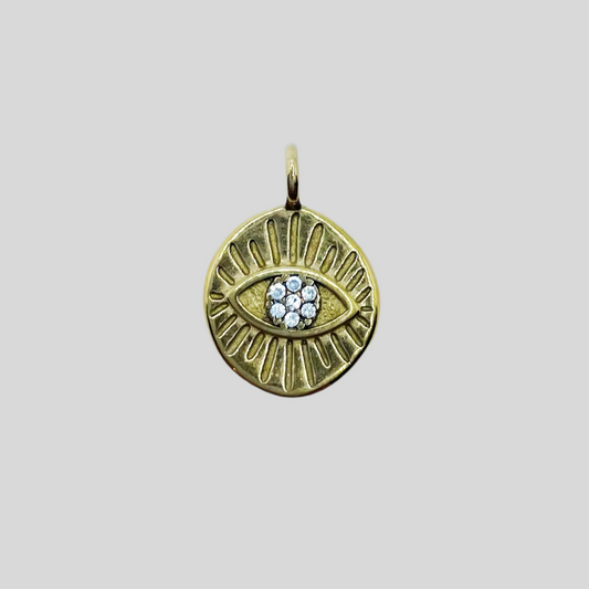 Golden Luck Evil Eye Charm