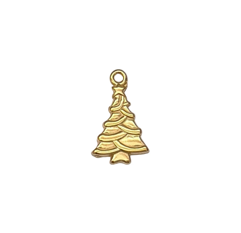 Gold Christmas Tree Charm