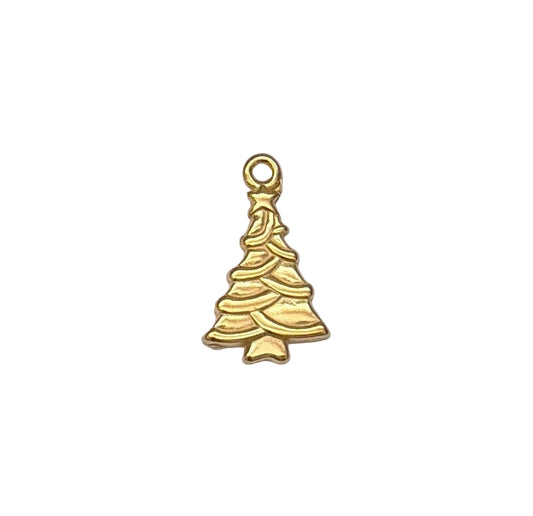 Gold Christmas Tree Charm