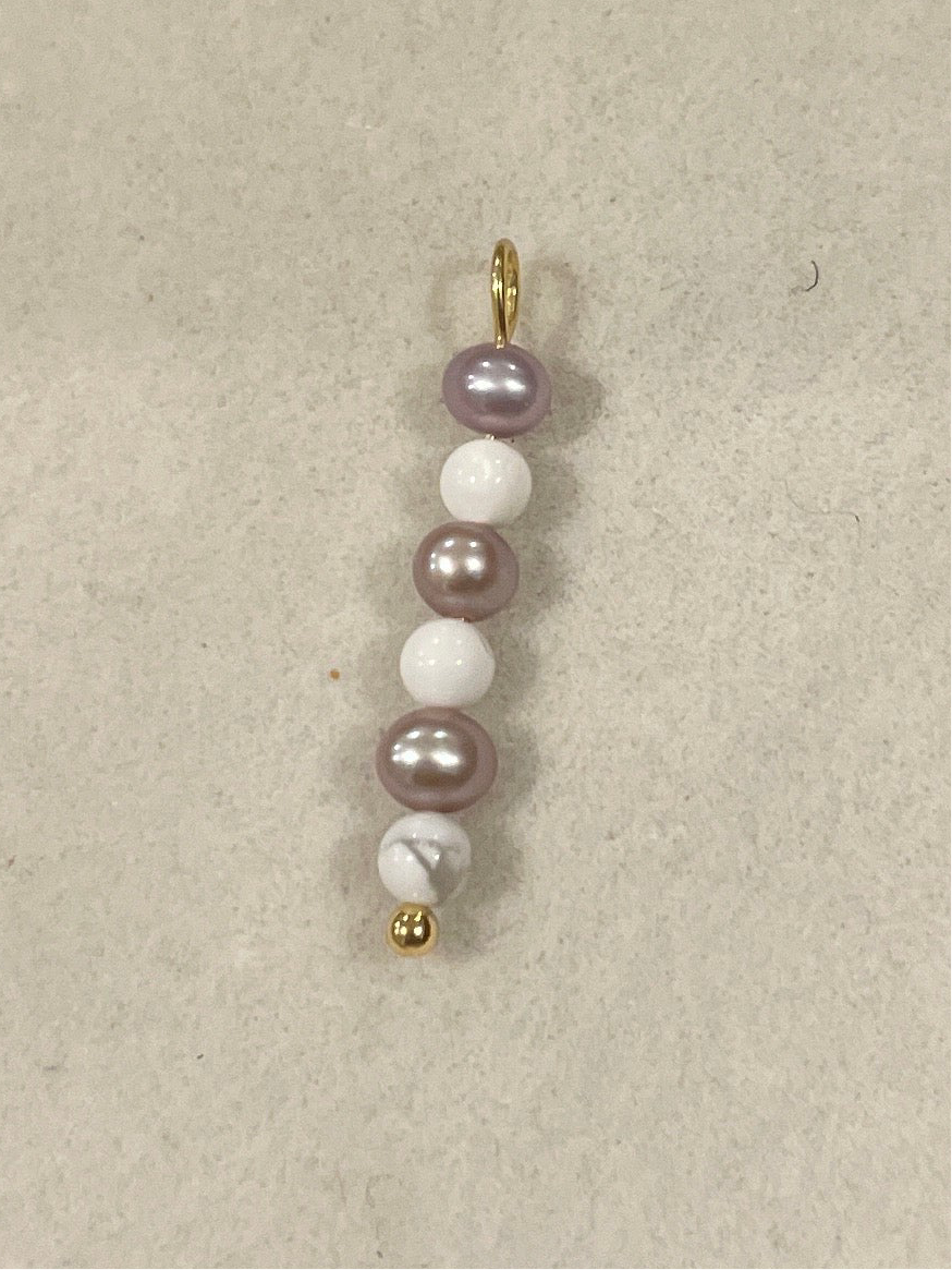 Pearl+Stone Charm