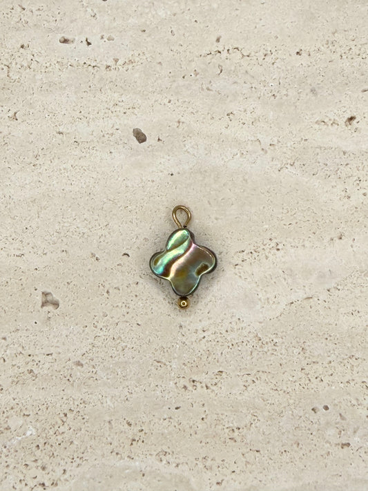 Abalone Shell Clover Charms